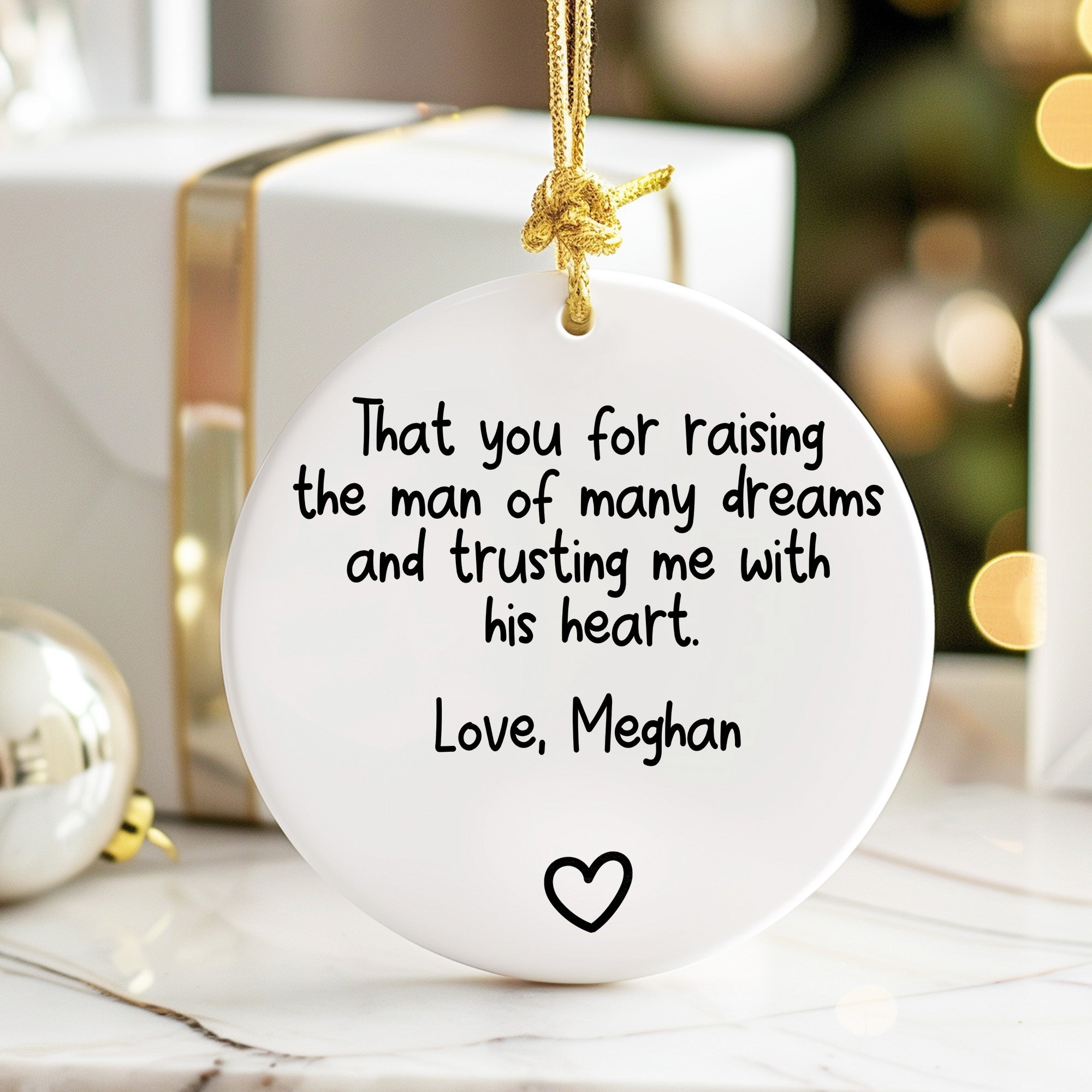 Personalized Ceramic Ornament with Heartfelt Message - Perfect for Mother's Gift or Special Occasion - Image 6