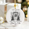 Personalized First Christmas Ceramic Ornament with Hand Drawn Home Design – Custom Address and Names for a Memorable Holiday - Image 6