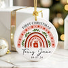Personalized First Christmas Ceramic Ornament with Handcrafted Design - Perfect Baby Keepsake Gift - Image 6