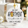 Personalized "Our First Apartment" Ceramic Ornament - Customizable Keepsake for New Homeowners, Handmade 2024 Memento - Image 6