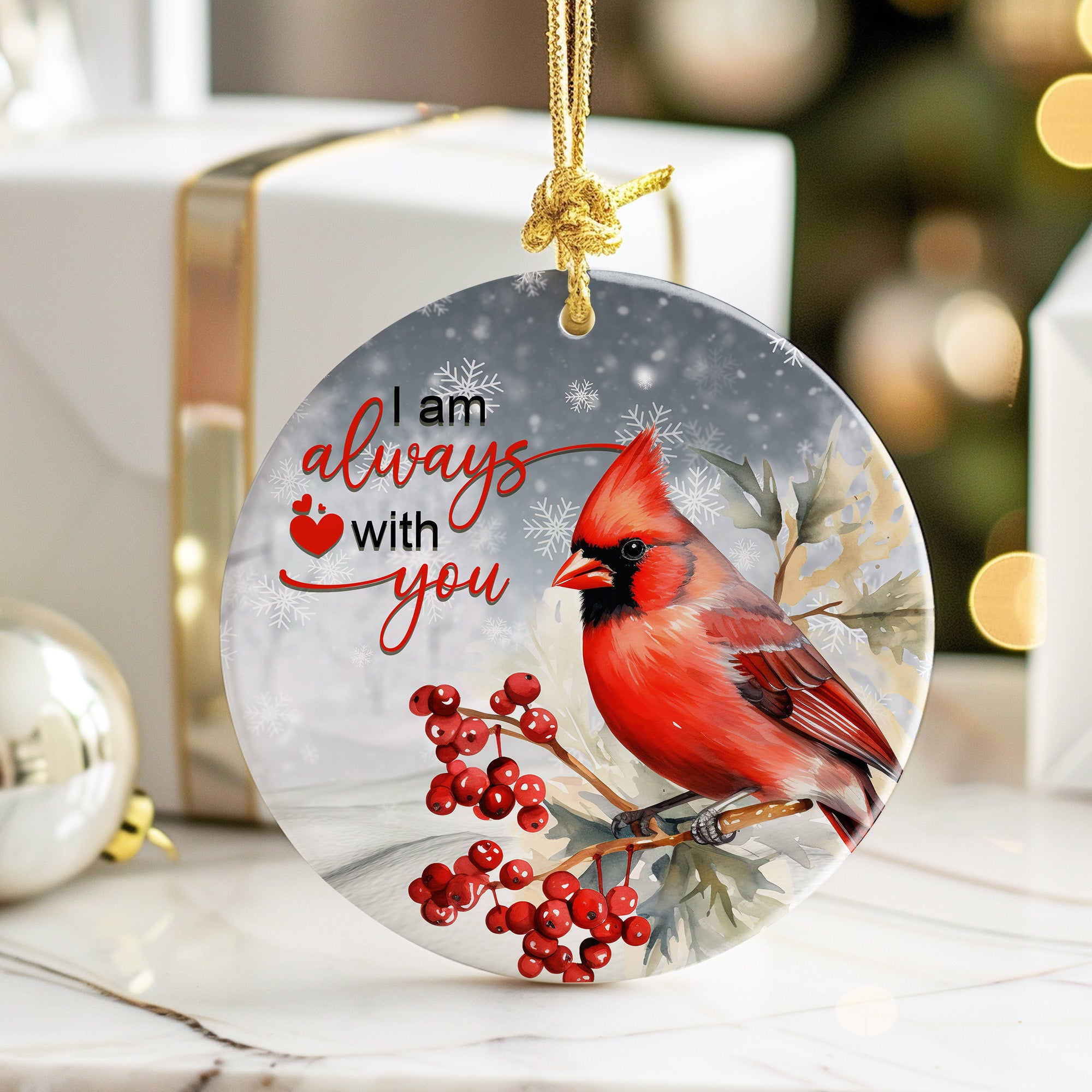 Personalized Cardinal Ceramic Ornament - Handcrafted Memorial Keepsake with Heartfelt Message for Loved Ones - Image 6