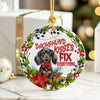 Personalized Dachshund Ceramic Ornament – Handmade Holiday Decoration with Festive Design & Customization Options for Perfect Gift Giving - Image 6