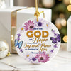 Personalized Floral Ceramic Ornament with Inspirational Scripture & Butterfly Design – Perfect Gift for Any Occasion - Image 6