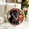 Personalized Dog's First Christmas Ceramic Ornament 2024 – Custom Photo & Name Keepsake, Ideal Pet Lover Gift - Image 6