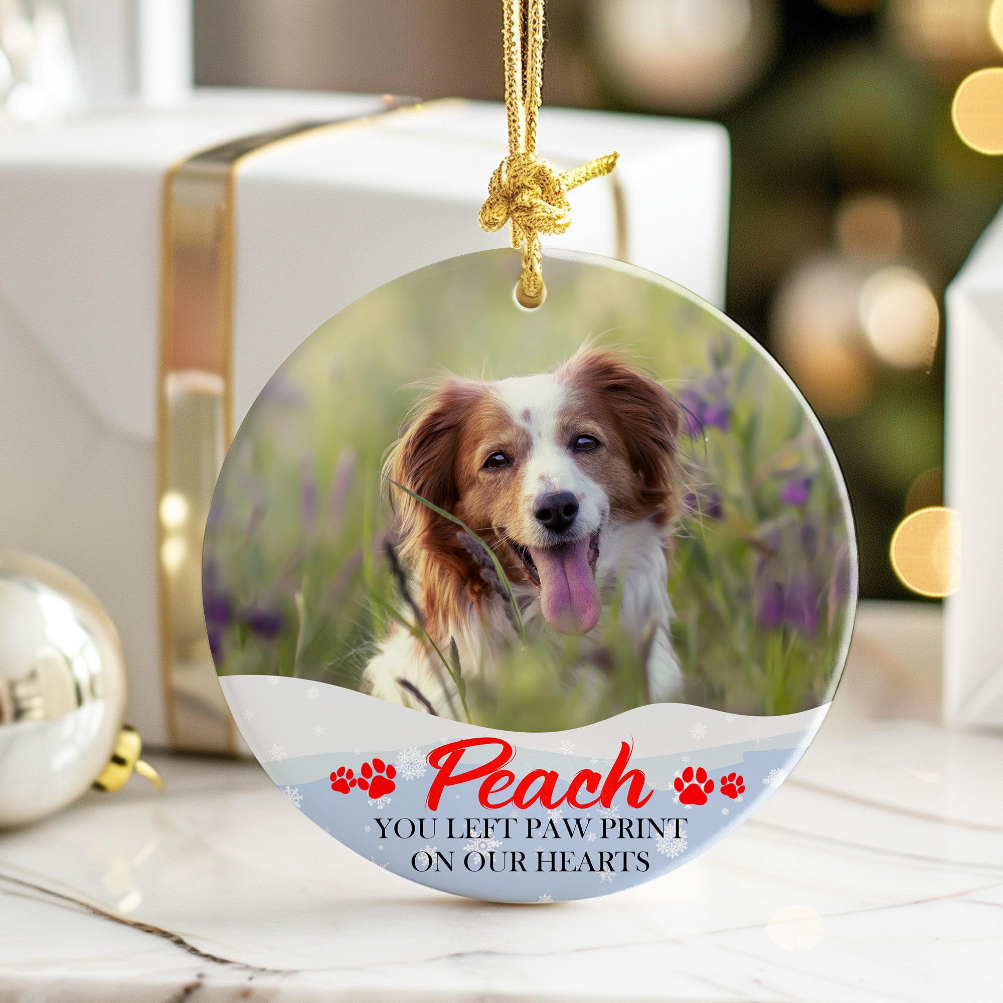 Personalized Pet Memorial Ceramic Ornament - Customizable Keepsake for Cherished Memories - Image 6