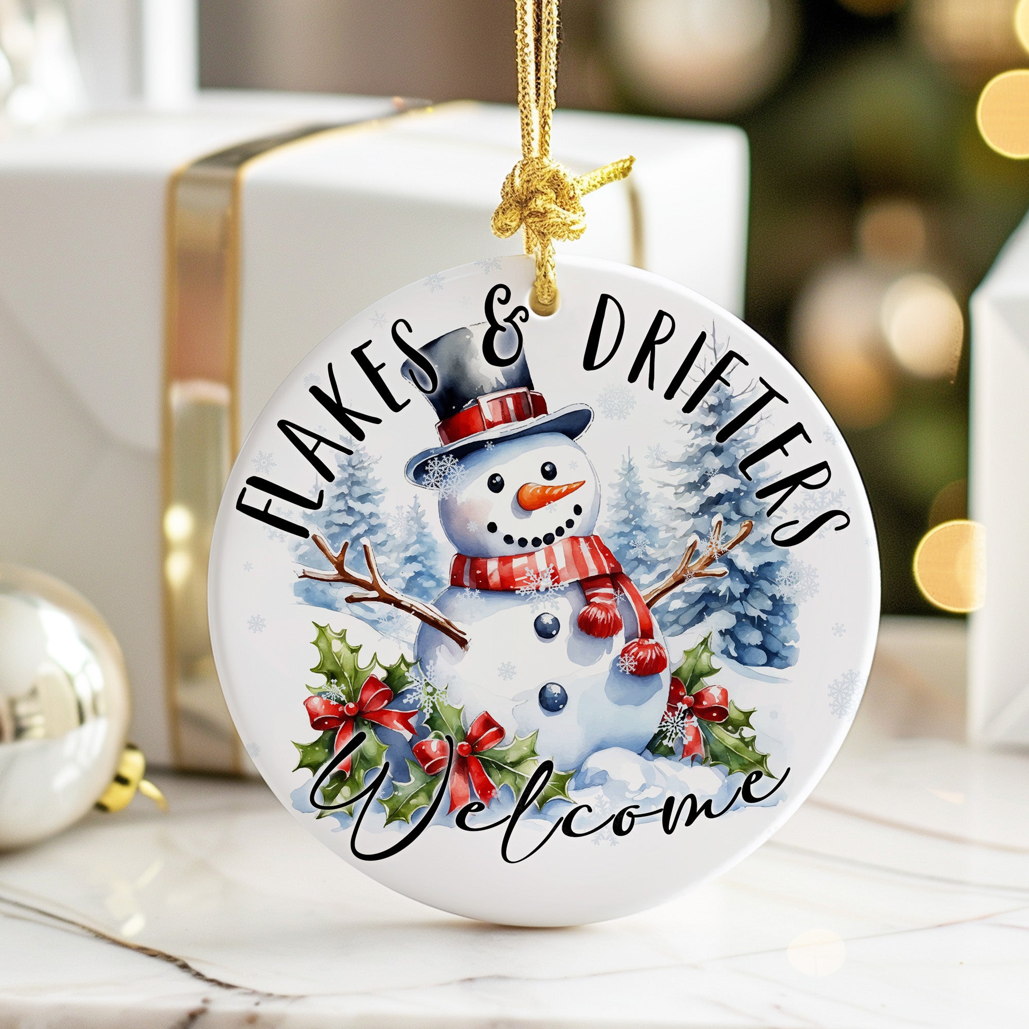 Personalized Snowman Ceramic Ornament – Handcrafted Holiday Decor, Custom Welcome Sign for Christmas Gifts & Winter Celebrations - Image 6