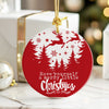 Personalized Merry Little Christmas Ceramic Ornament – Custom Holiday Gift for Family and Friends, Red and White Design - Image 6
