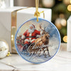 Personalized Santa and Reindeer Ceramic Christmas Ornament – Perfect Holiday Keepsake for Family and Friends - Image 6