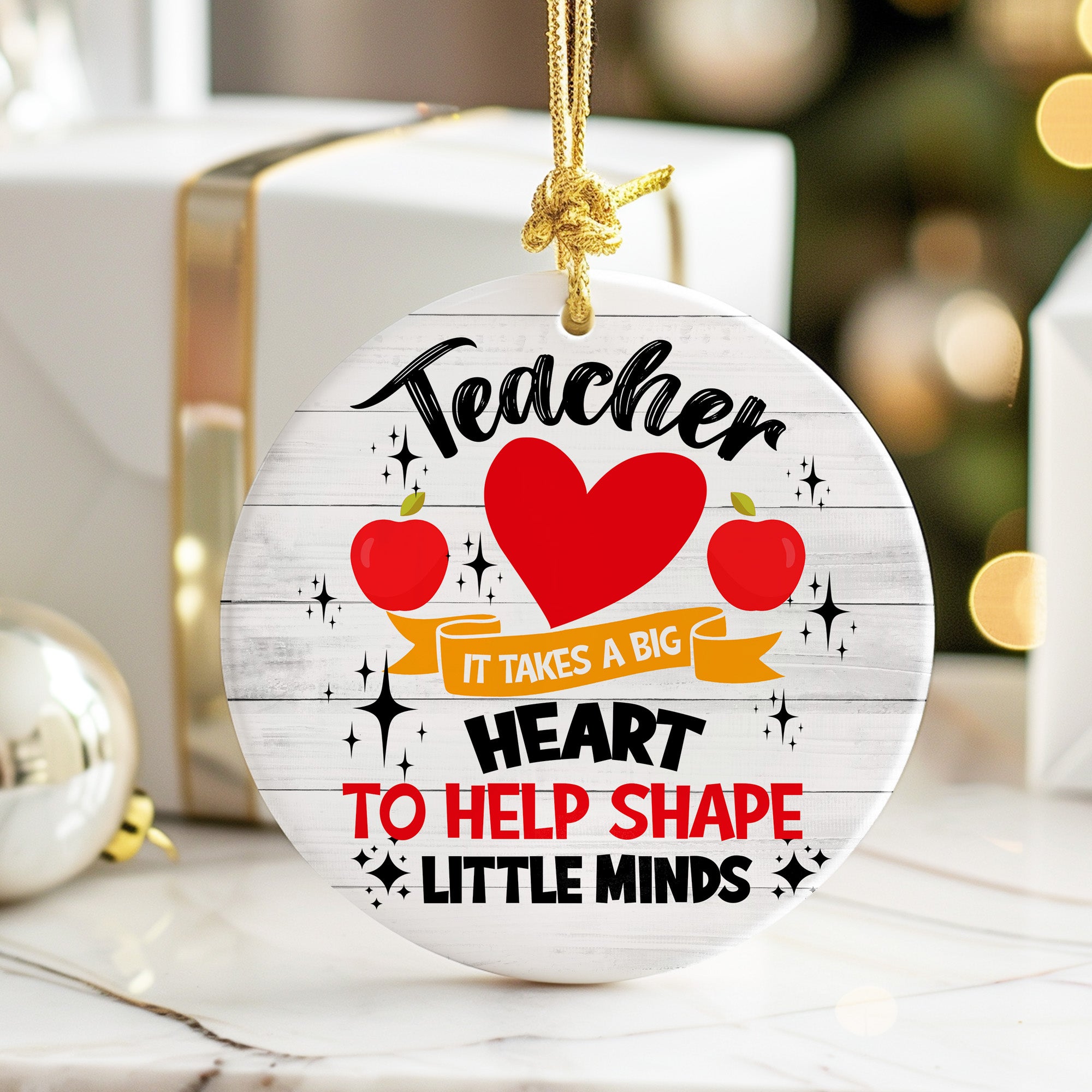 Personalized Teacher Appreciation Ceramic Ornament – Heartfelt Handmade Keepsake for Educators - Image 6