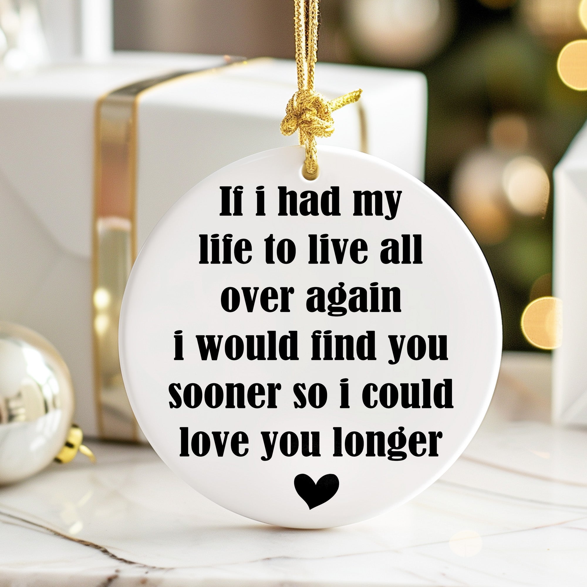 Personalized Love Message Ceramic Ornament - Handmade Keepsake Gift for Loved Ones - Sentimental Quote & Heart Design - Image 6