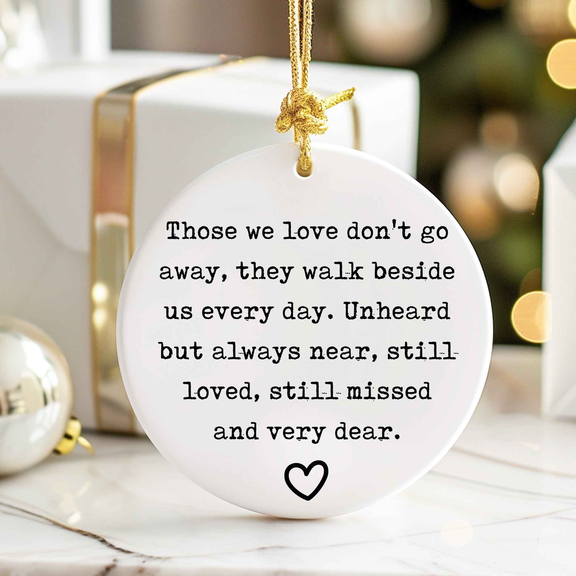 Personalized Memorial Ceramic Ornament with Heartfelt Quote - Cherish Loved Ones Forever - Image 6