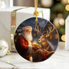 Personalized Santa & Reindeer Ceramic Ornament – Handmade Holiday Keepsake Perfect for Christmas Gift-Giving - Image 6