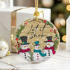 Personalized Handmade "Let It Snow" Ceramic Ornament with Snowmen – Perfect Holiday Gift for Family and Friends - Image 6