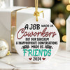 Personalized Ceramic Ornament Keepsake: Celebrating Friendship and Laughter in the Workplace - Perfect 2024 Gift - Image 6