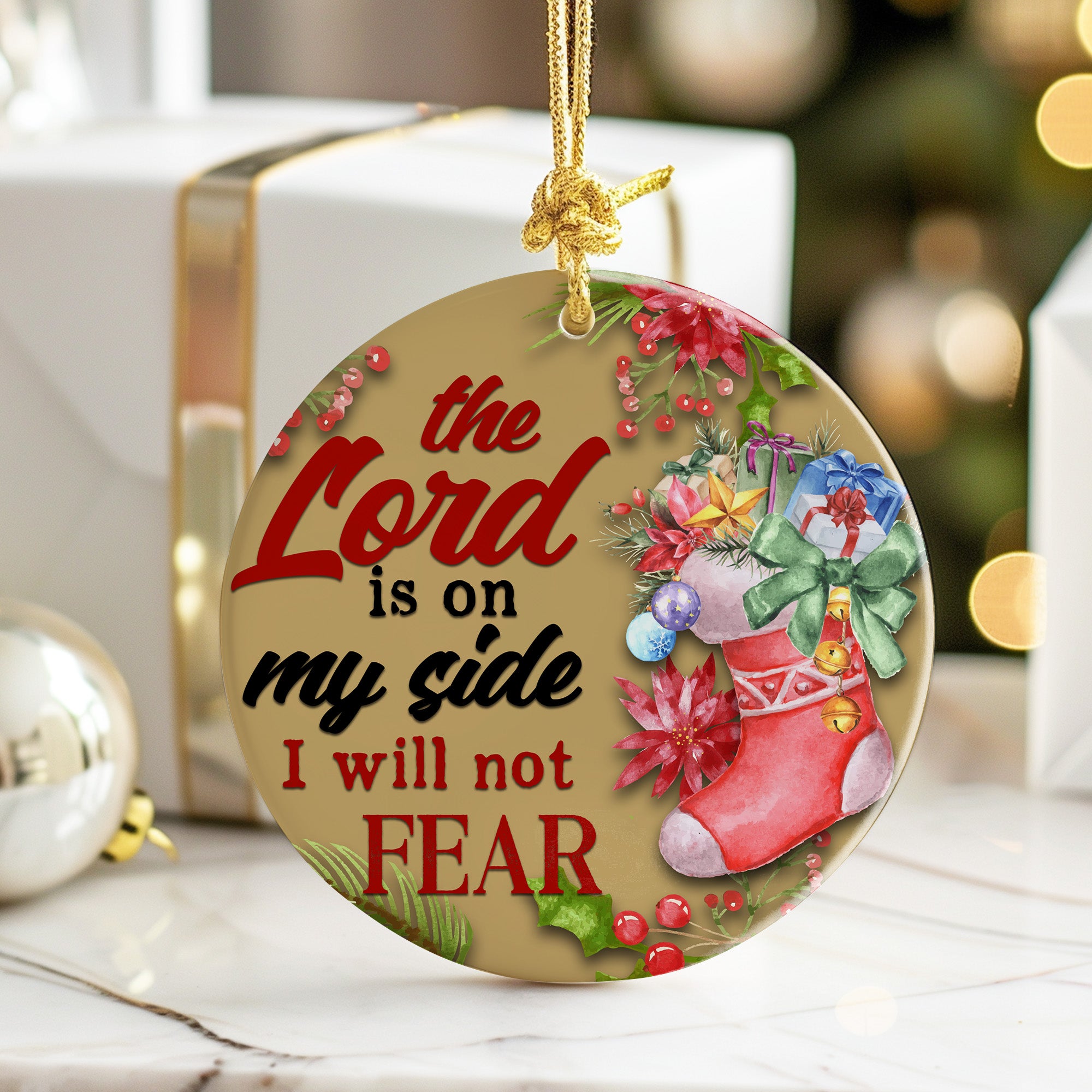 Personalized Christmas Ceramic Ornament with Inspirational Quote – Handmade Holiday Gift for Loved Ones - Image 6