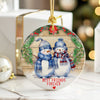 Personalizable Snowman Best Friends Forever Ceramic Ornament – Handmade Holiday Gift Keepsake - Image 6
