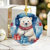 Personalized Polar Bear Christmas Ornament – Handmade Ceramic Gift with Cute Winter Design for Holiday Magic - Image 6