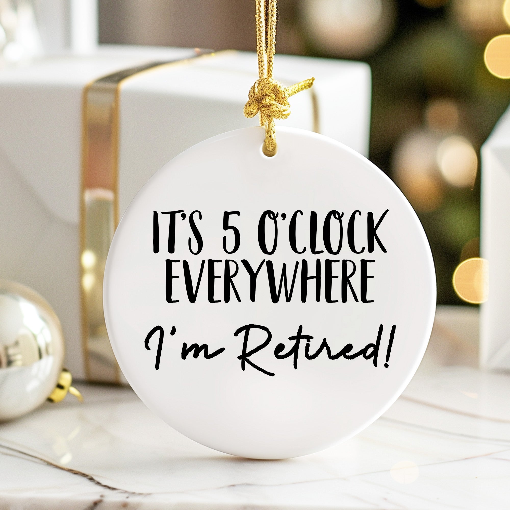 Personalized Retirement Ceramic Ornament – Celebrate New Beginnings with Unique Keepsake Gift for Retirees - Image 6