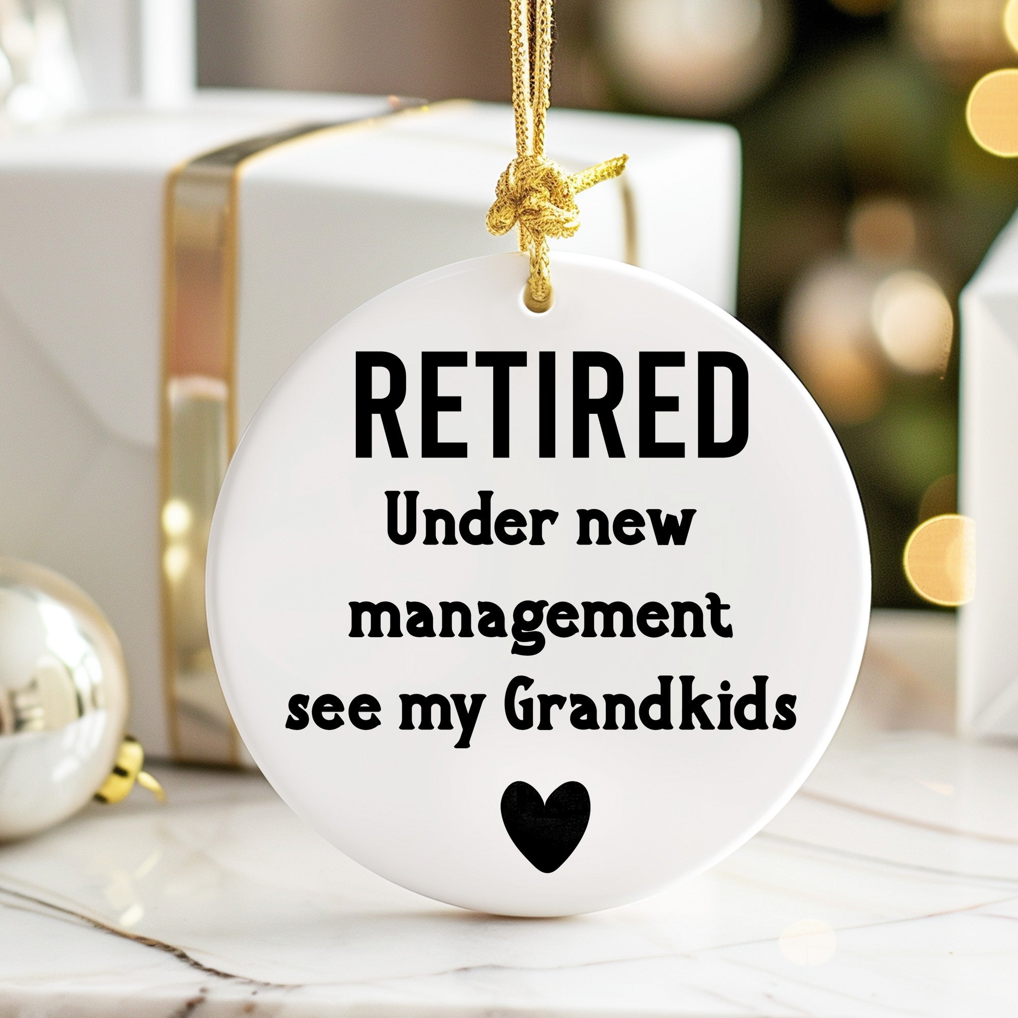 Personalized Retired Ornament - Heartfelt Ceramic Keepsake for Grandparents - Customizable Gift for Retirement Celebrations - Image 6