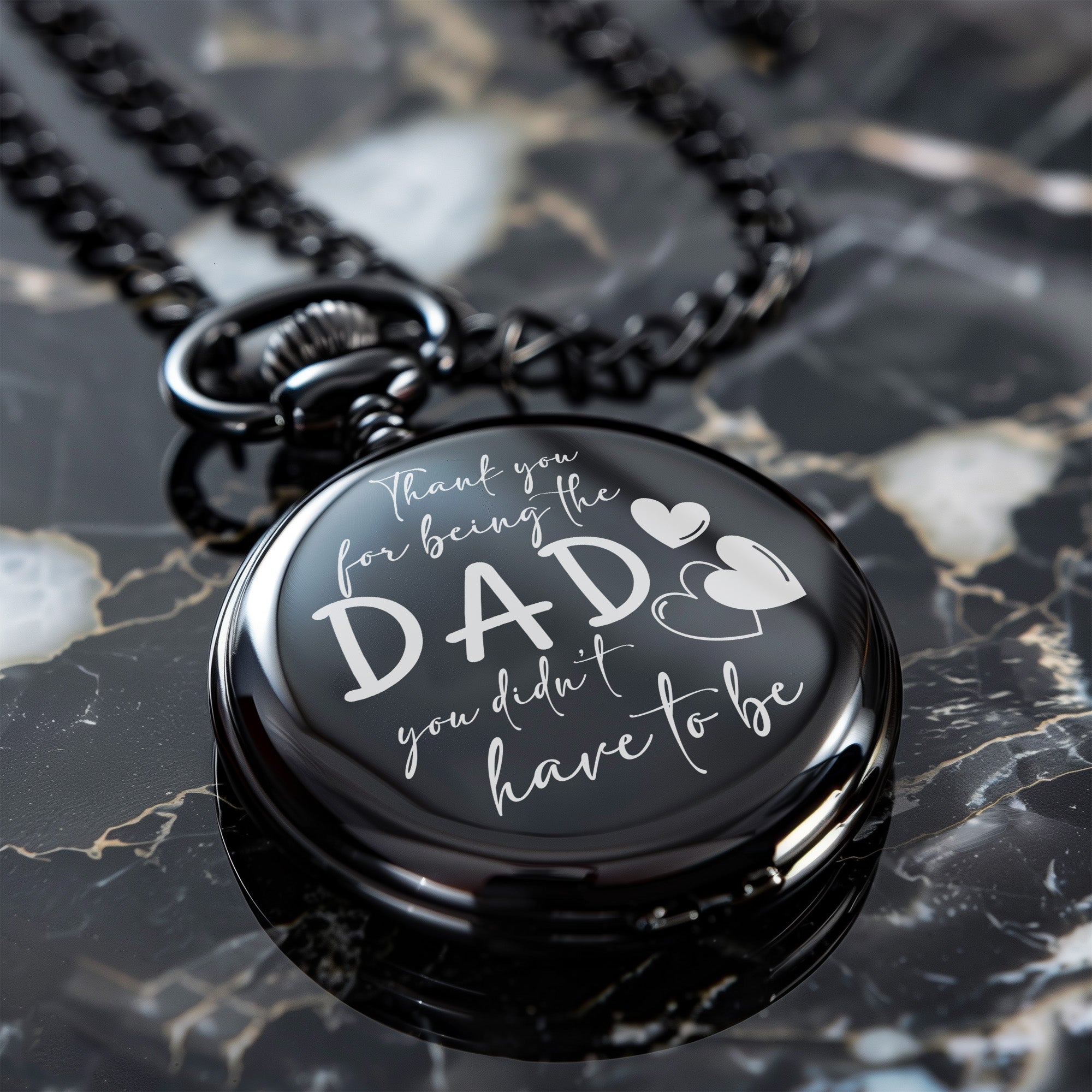 Personalized Engraved Pocket Watch for Dad - Custom Thank You Gift for Stepfathers and Mentors - Image 6