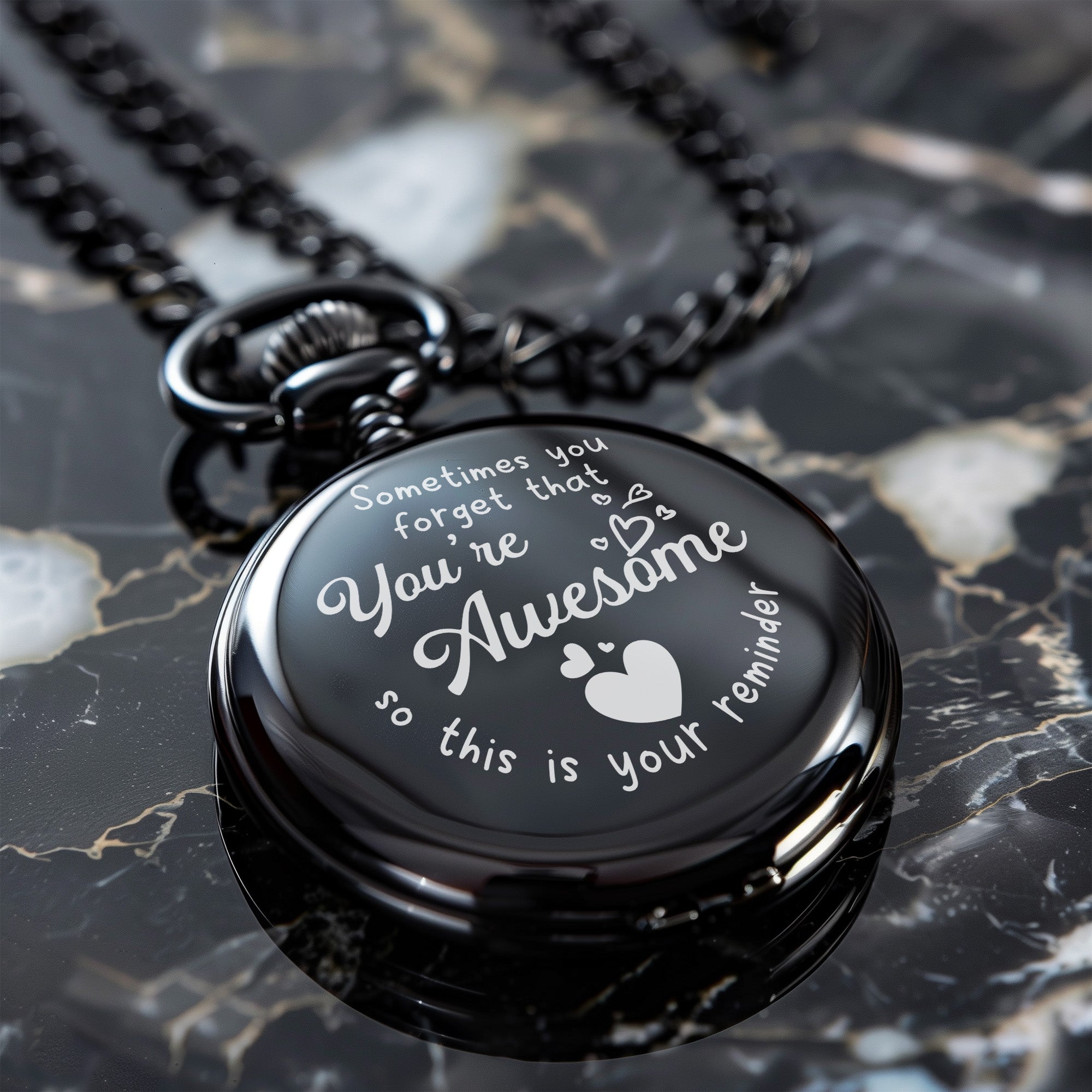 Personalized Inspirational Pocket Watch - Handcrafted Gift with Heartfelt Engraving | Perfect for Loved Ones - Image 6