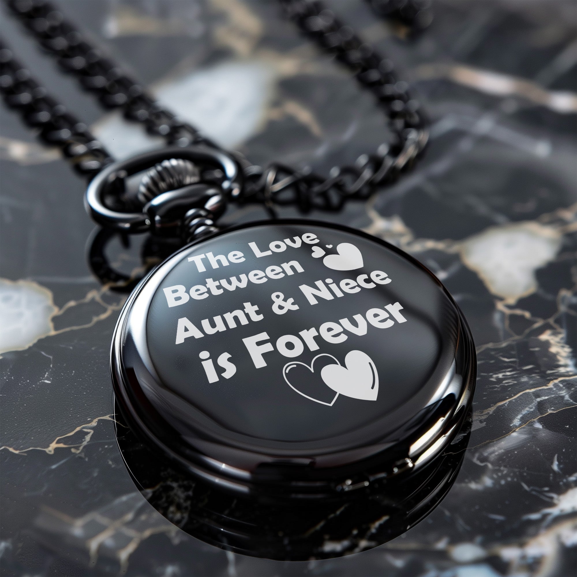 Personalized Aunt & Niece Forever Pocket Watch – Elegant Handmade Gift for Cherished Family Bonds - Image 6