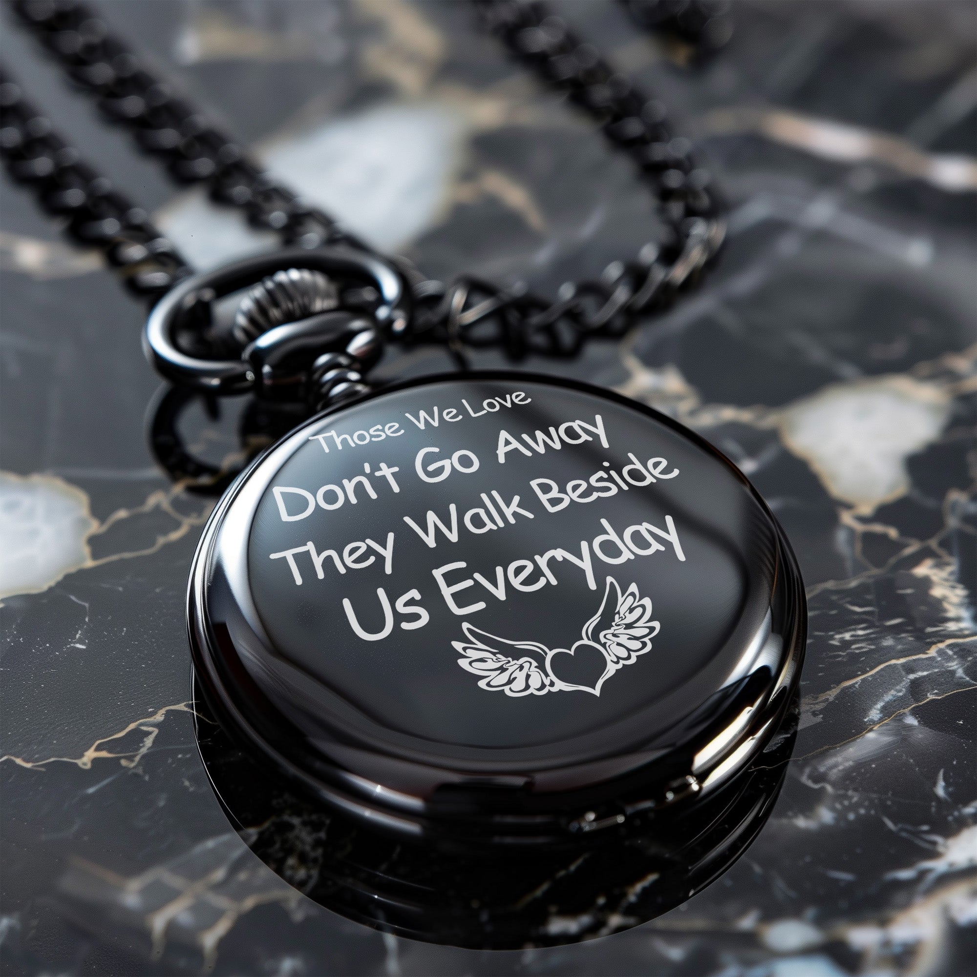Personalized Engraved Pocket Watch - Memorial Keepsake with Heartfelt Message and Customizable Options - Image 6