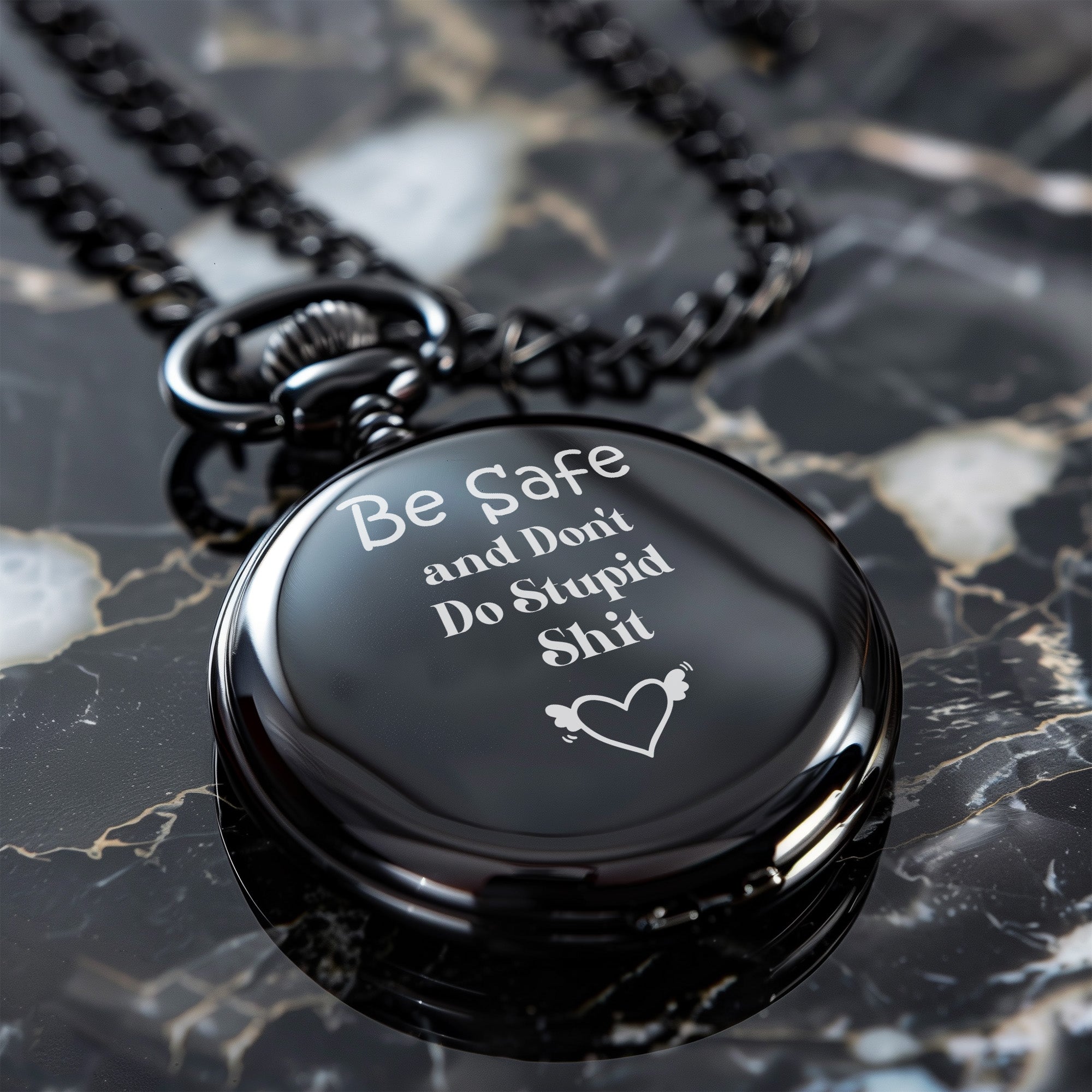 Personalized Inspirational Pocket Watch - "Be Safe" Engraved Keepsake Gift for Loved Ones - Image 6