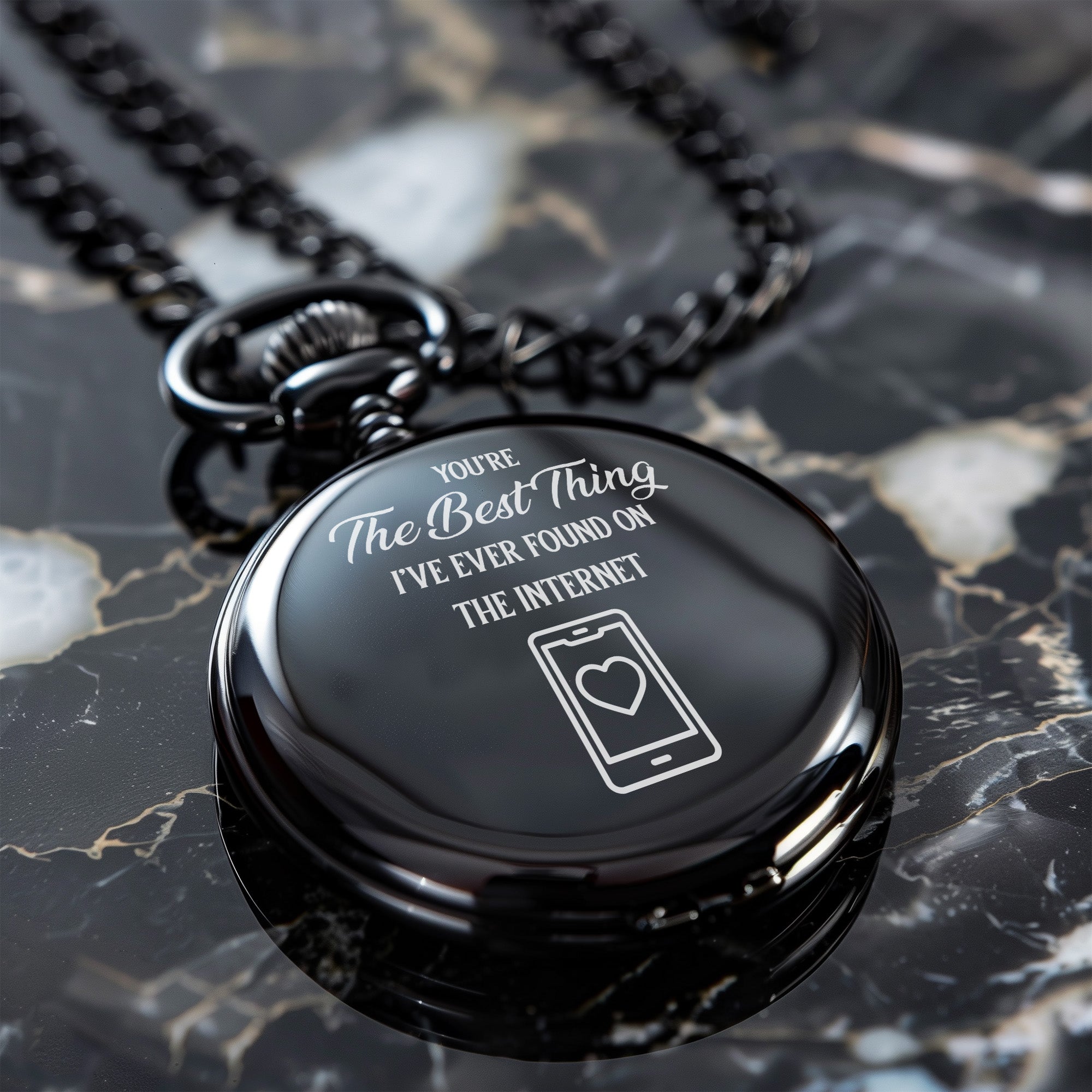 Personalized Engraved Pocket Watch - "Best Thing I've Found" - Perfect Gift for Internet Friends and Loved Ones - Image 6