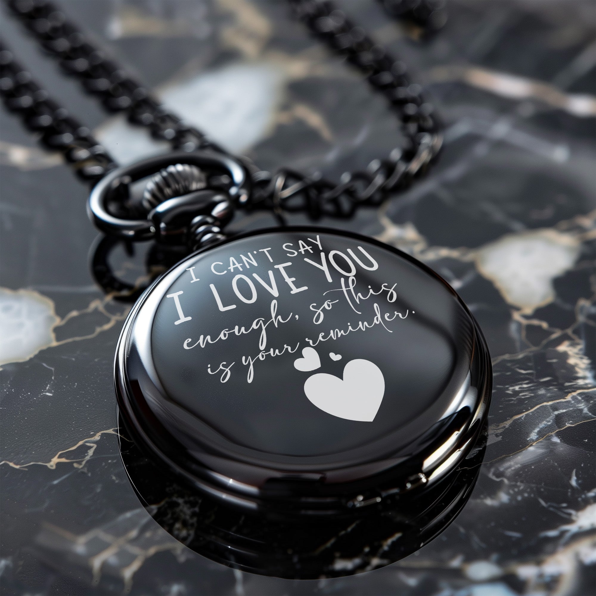 Elegant Personalized Pocket Watch - Custom Engraved Romantic Gift for Him or Her - Image 6