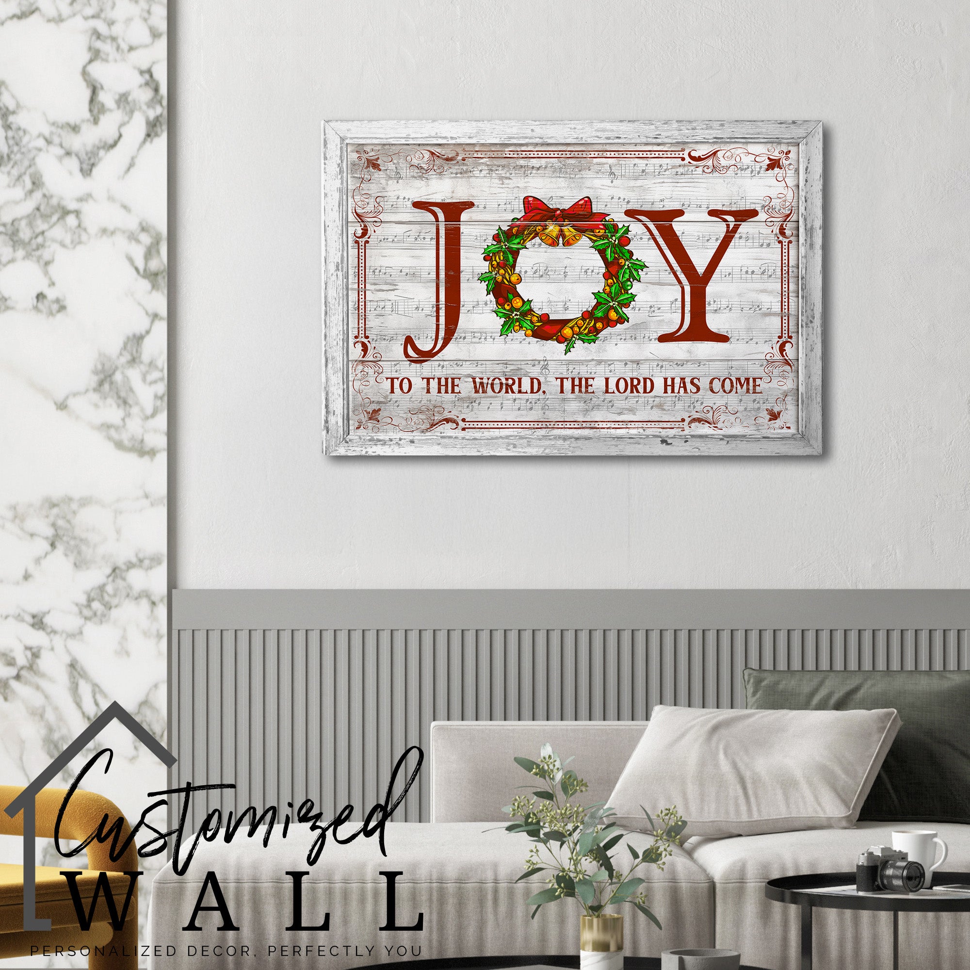 Personalized "Joy to the World" Handmade Wrapped Canvas: Festive Seasonal Art for Home Décor and Gifting - Image 6