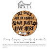 Personalized Round Metal Sign for Dog Lovers - "The Dogs Are in Charge, We Just Live Here" with Paw Prints and Bone Design - Image 6