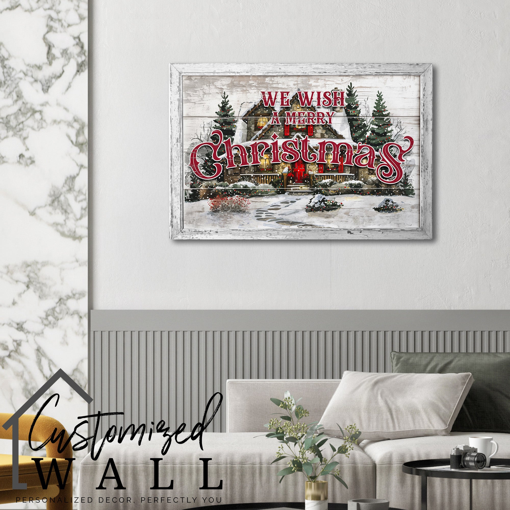 Personalized Merry Christmas Wrapped Canvas Wall Art - Custom Holiday Decor for Home and Gifting - Image 6