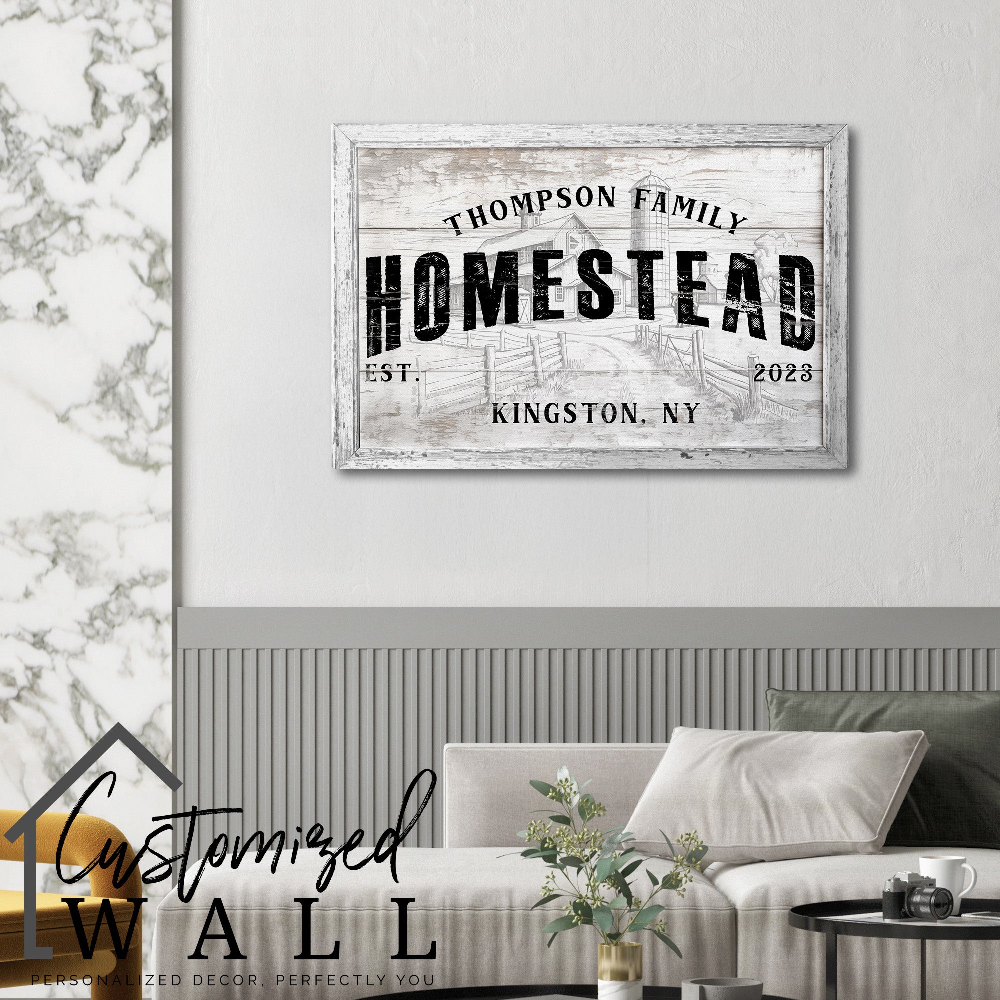 Personalized Rustic Farmhouse Family Name Canvas Sign - Customizable Homestead Wall Art for Home Decor or Gift - Image 6