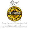 Personalized Yellowstone Train Station Metal Sign - Custom Round Home Decor with Rustic Mountain Design in Vibrant Yellow - Image 6
