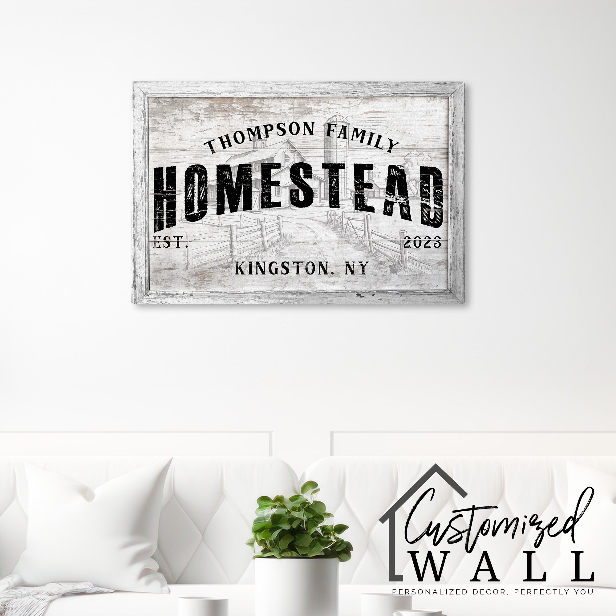 Personalized Rustic Farmhouse Family Name Canvas Sign - Customizable Homestead Wall Art for Home Decor or Gift - Image 7