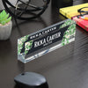 Personalized Floral Acrylic Desk Block - Custom Nameplate for Directors, Elegant Office Decor Gift - Image 7