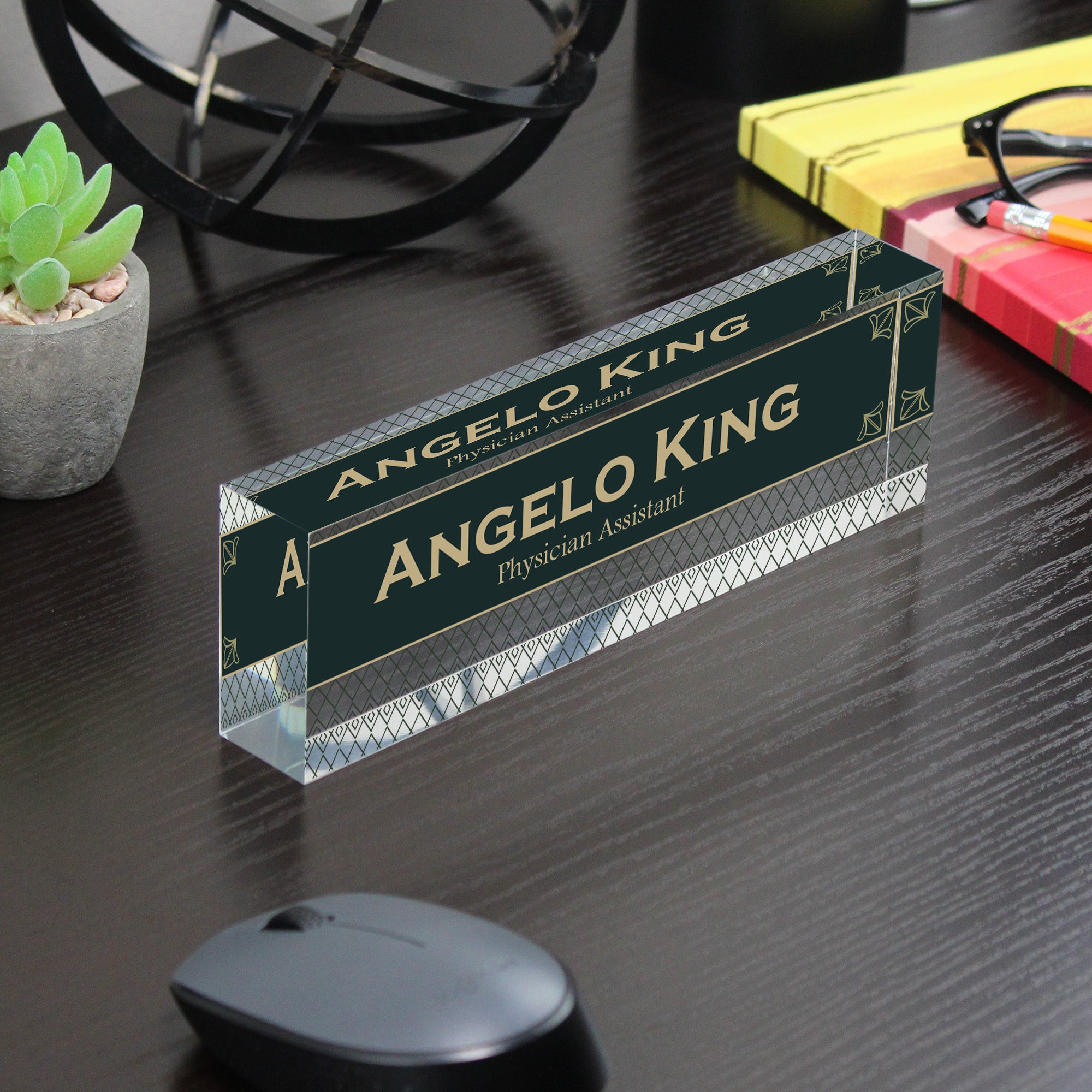 Personalized Acrylic Desk Name Plate – Elegant Handmade Design for Professionals and Gift-Giving - Image 7