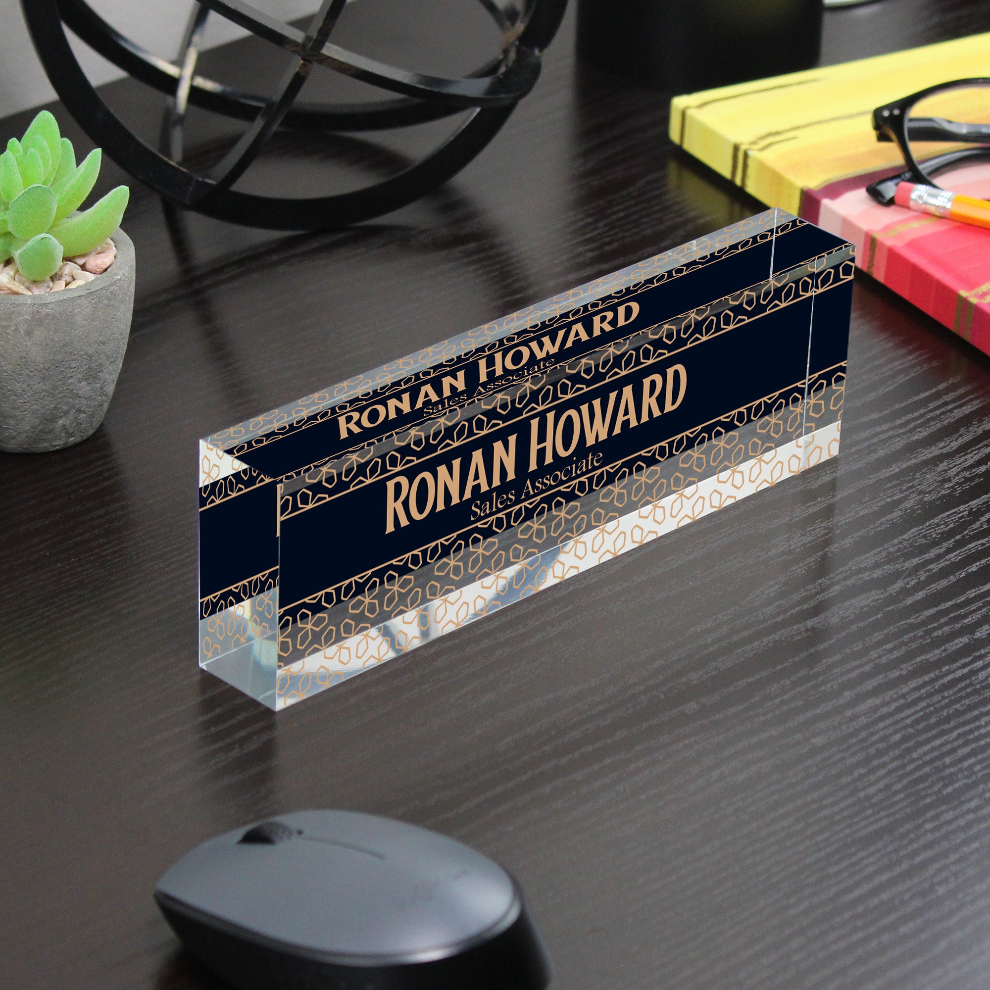 Elegant Personalized Acrylic Desk Block - Custom Nameplate for Professionals and Gift Occasions - Image 7