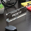 Personalized Art Deco Acrylic Desk Block - Custom Name Plate for Professionals and Gift Giving - Image 7