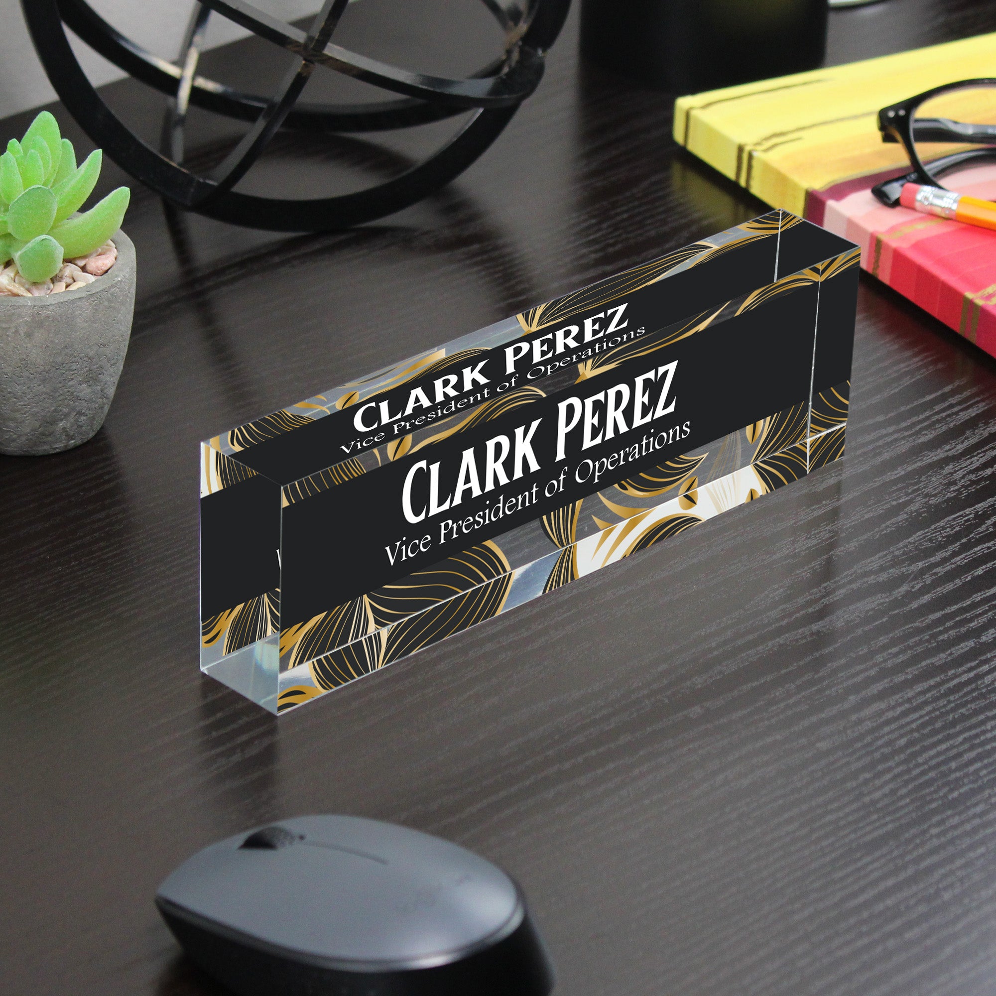 Personalized Acrylic Desk Block - Elegant Custom Nameplate for Professionals and Thoughtful Gifts - Image 7