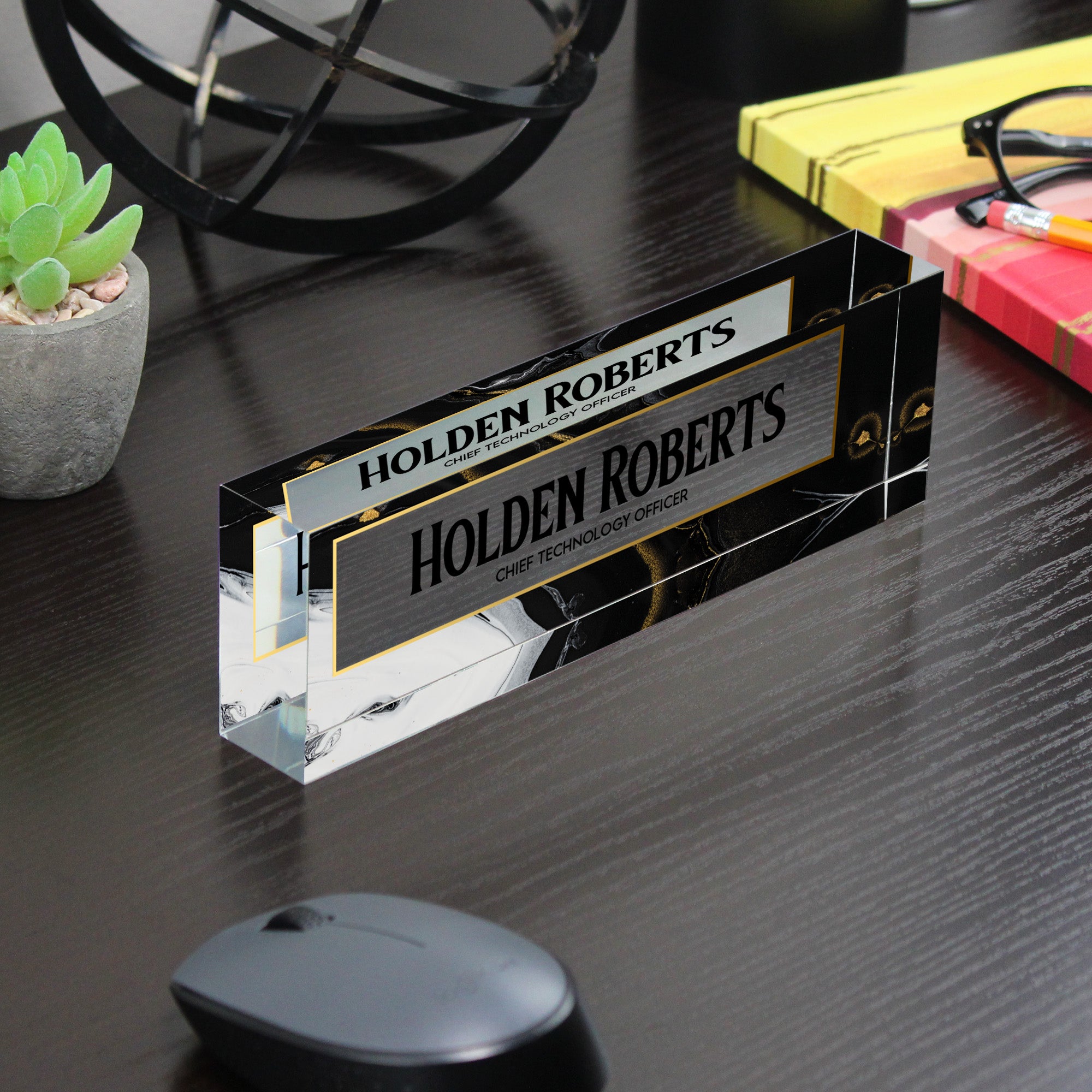 Personalized Acrylic Desk Name Block - Custom Office Decor for Executives & Professionals - Ideal Gift for Promotion & Recognition - Image 7
