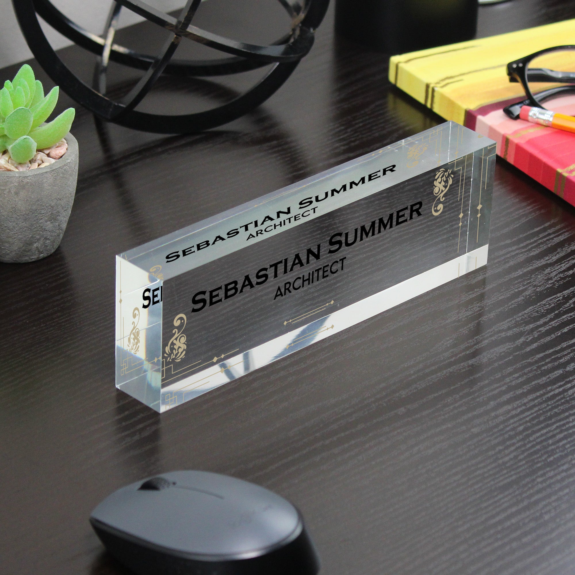 Personalized Acrylic Desk Name Plate - Custom Engraved Office Decor for Architects and Professionals - Image 7