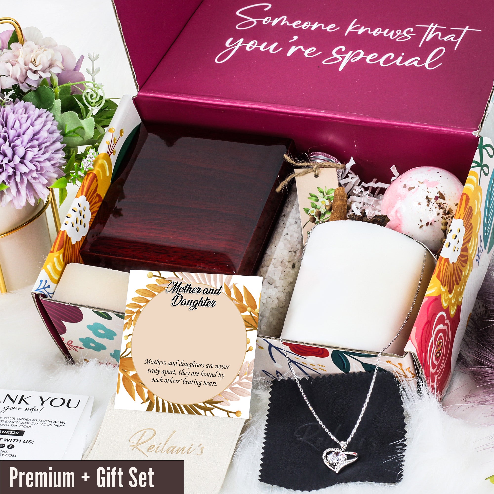 Elegant Mother and Daughter Infinity Knot Necklace - Personalized Gift with Heartfelt Message for Birthdays, Anniversaries, and Special Occasions - Image 7