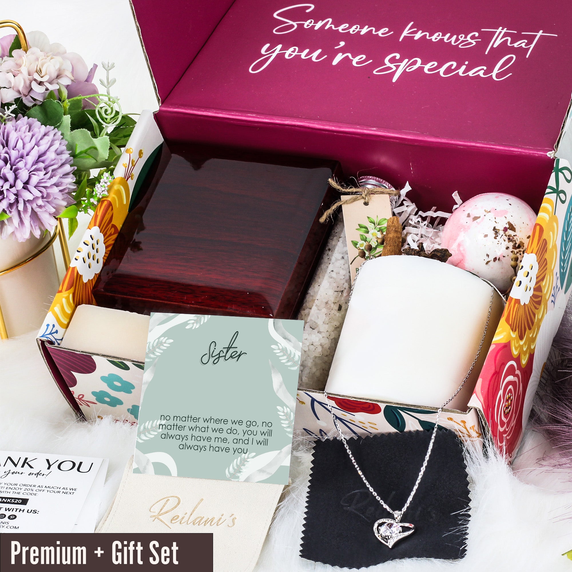 Elegant Sister Knot Pendant Necklace with Message Card - Personalized Gift for Unbreakable Bond and Timeless Connection - Image 7