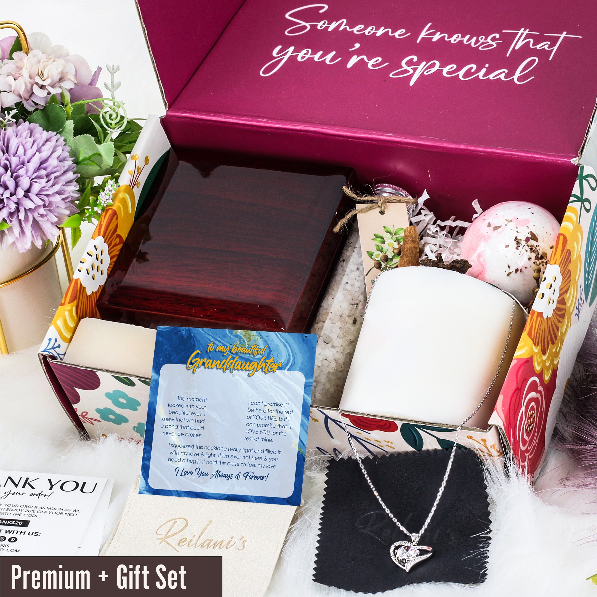 Personalized Granddaughter Necklace with Heartfelt Message Card – Premium Silver with CZ Accents – Ideal for Birthdays and Special Occasions - Image 7