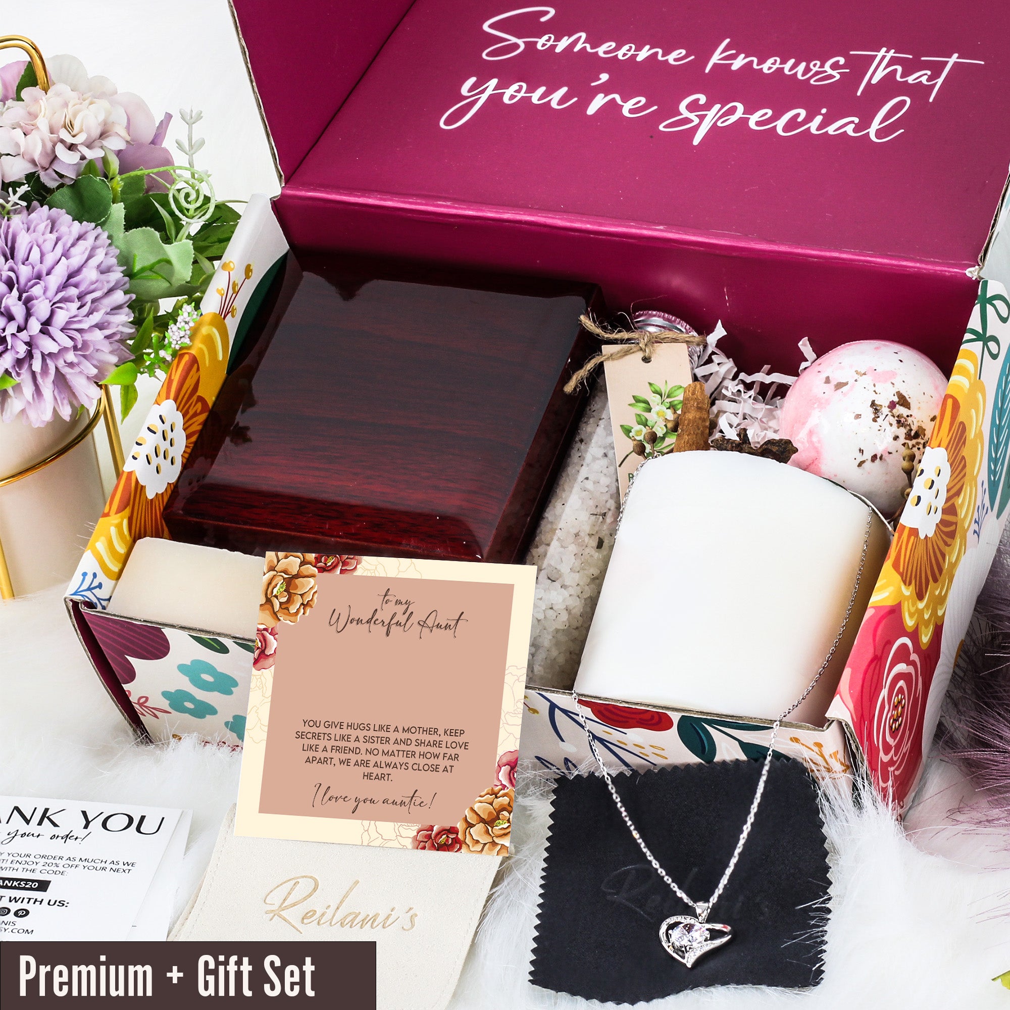 Personalized Knot Necklace for Aunts - Sterling Silver, Heartfelt Gift with Floral Card, Perfect for Birthdays and Special Occasions - Image 7