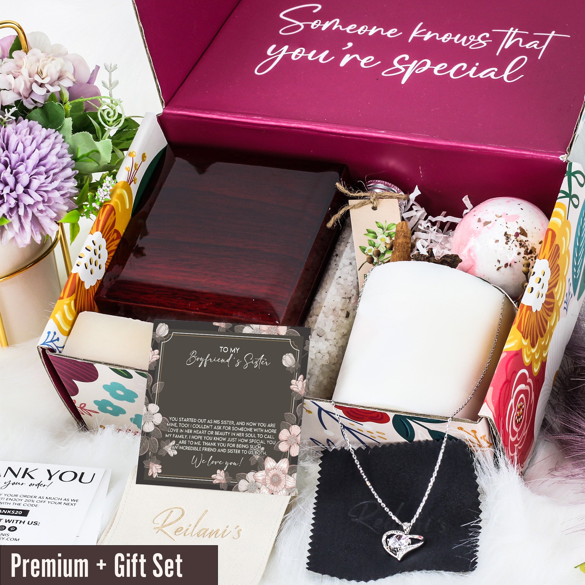 Elegant "To My Boyfriend's Sister" Knot Necklace - Personalized Gift with Heartfelt Message for Sisters, Handmade Jewelry - Image 7