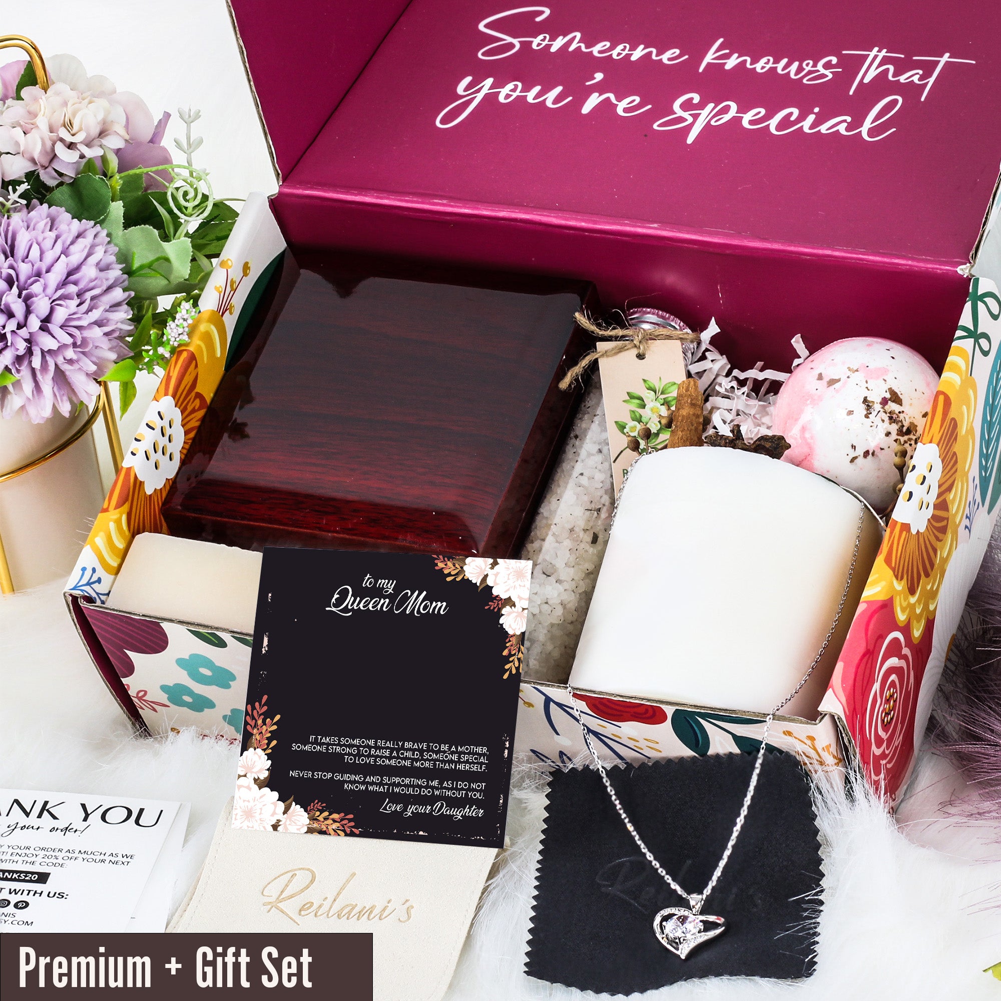 Elegant "To My Queen Mom" Necklace with Personalized Message Card - Perfect Gift for Mothers - Image 7