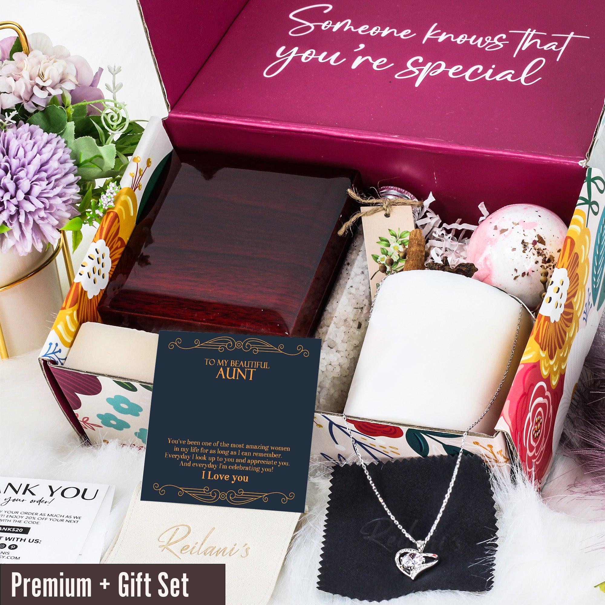 Personalized Elegant Necklace for Aunt - Handcrafted Silver Jewelry with Heartfelt Message Card, Perfect for Birthdays and Celebrations - Image 7